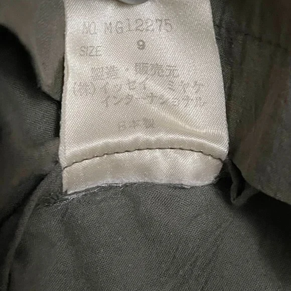 Issey Miyake Set Pants & Top Size 9 M L Green Dye Drawstring Ruching Vintage 90s - Picture 12 of 12